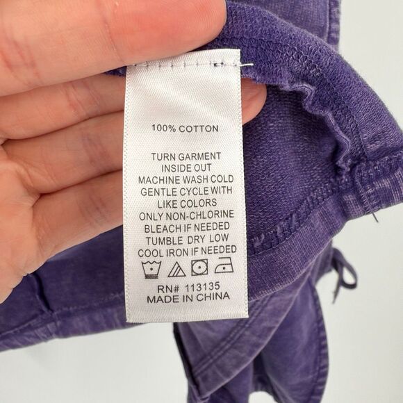 Leo & Nicole Purple Wash Draped Open-Front Cardigan Top Knit Sleeves Women Large - Picture 7 of 7